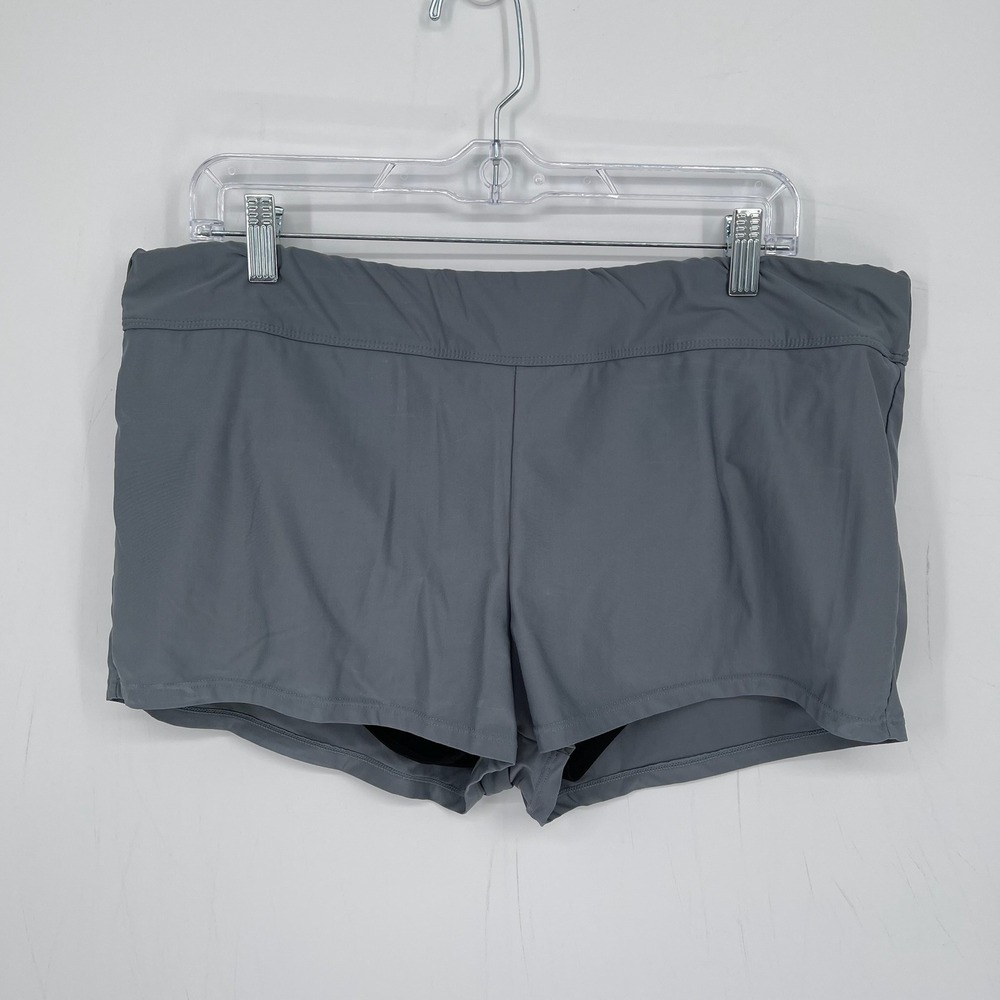 N by Next Women's Grey Stretch Full Coverage UPF 50 Swim Board Shorts Size XL